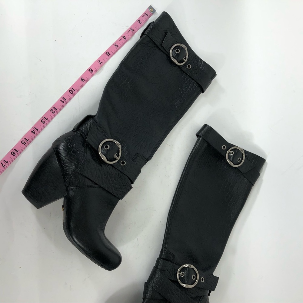 Lucky Pebbled Leather buckle heeled boots Candice - Picture 6 of 8